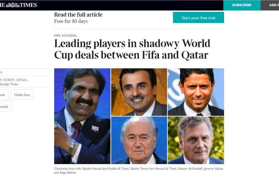 بالصور.. المتورطون بصفقات كأس العالم بين قطر والفيفا